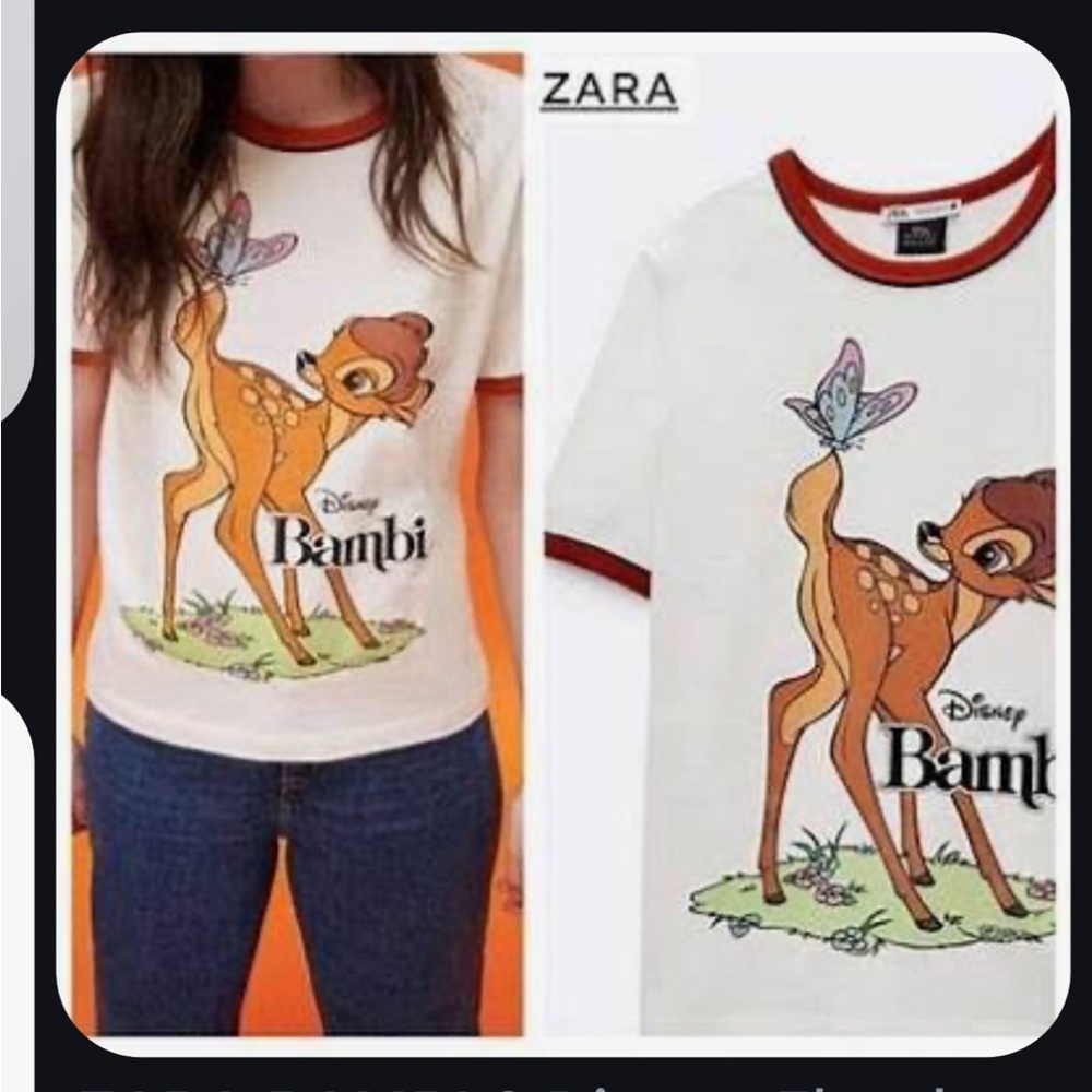 Zara Disney Bambi T Shirt - Picture 1 of 6